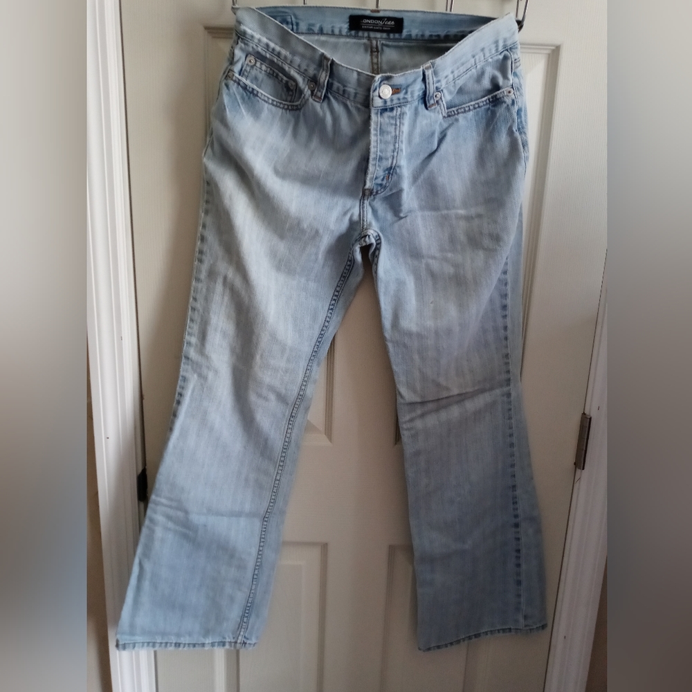 London button-fly boot cut jeans. Very good condition.